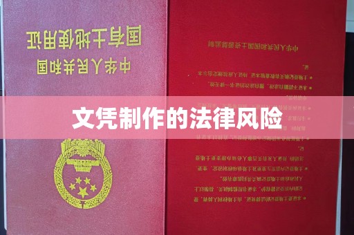遂平文凭制作的法律风险