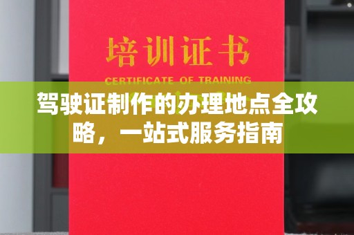 遂平驾驶证制作的办理地点全攻略，一站式服务指南
