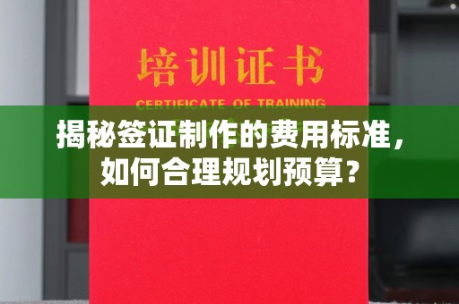遂平揭秘签证制作的费用标准，如何合理规划预算？