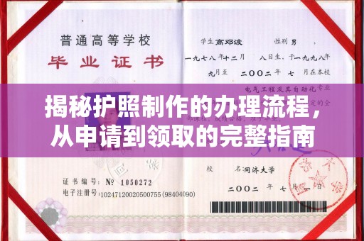 遂平揭秘护照制作的办理流程，从申请到领取的完整指南