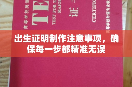 遂平出生证明制作注意事项，确保每一步都精准无误