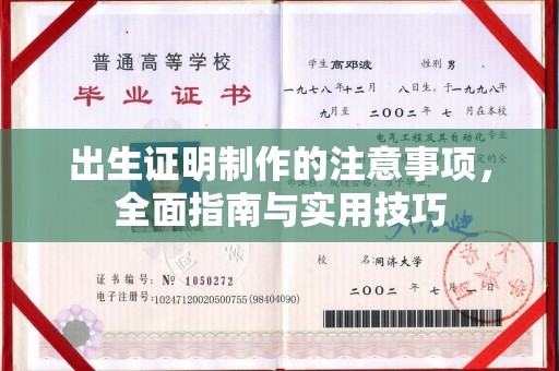 遂平出生证明制作的注意事项，全面指南与实用技巧