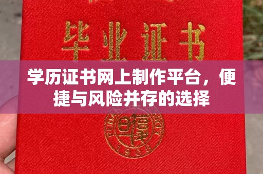 遂平学历证书网上制作平台，便捷与风险并存的选择