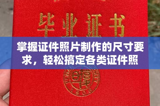 遂平掌握证件照片制作的尺寸要求，轻松搞定各类证件照