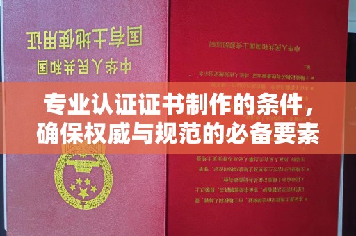遂平专业认证证书制作的条件，确保权威与规范的必备要素